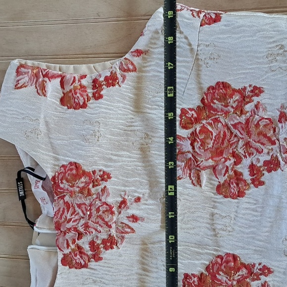 NWT YIMEI Stylewe Mini Sleeveless Red Gold Sparkle Formal Party Aline Glam Dress - Picture 12 of 14